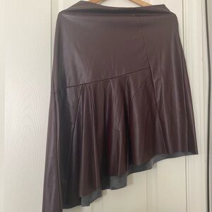 Scoop Faux Leather Pleated Skirt Size ax